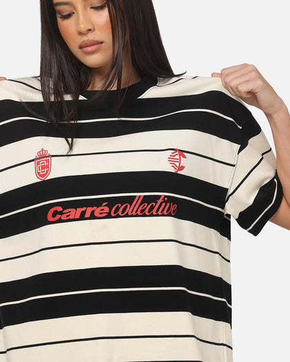 Carre Collective Stripe T-Shirt Black/Off White