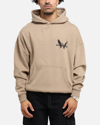 Saint Morta Black Doves Boxy Hoodie Tan