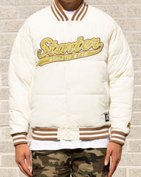 Starter Athletic Bomber Jacket Off White