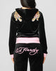 Ed Hardy Women's Cropped Hoodie Black/Pink