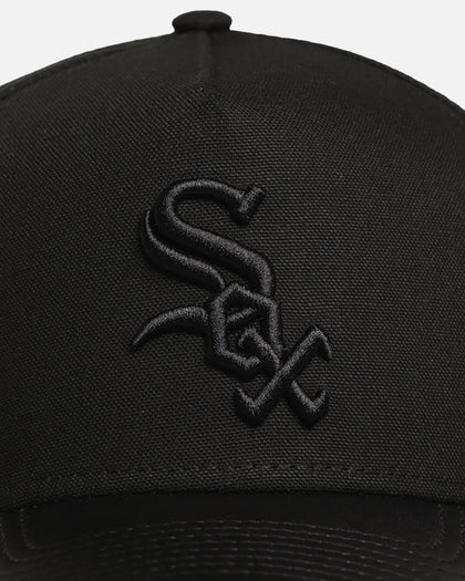 New Era Chicago White Sox 'Canvas Leather' 9FORTY A-Frame Snapback Black