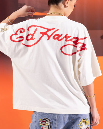 Ed Hardy Devil T-Shirt Off White