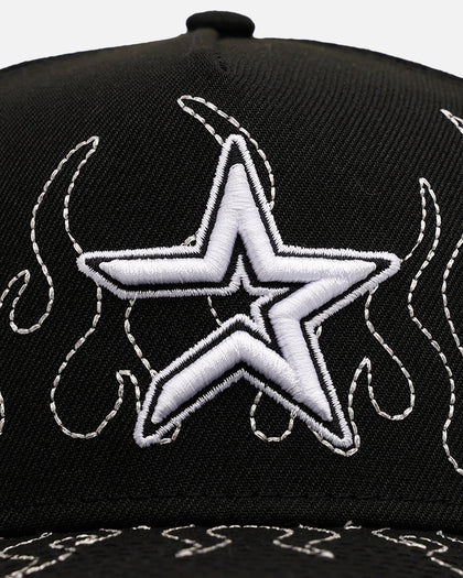 New Era Houston Astros 'Outline Flames' 9FORTY A-Frame Snapback Black