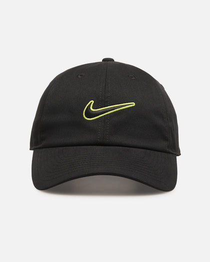 Nike Club Unstructured Swoosh Strapback Cap Black/Green