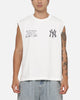 Majestic Athletic New York Yankees Blackletter Script Box Muscle T-Shirt Vintage White