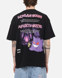 The Pokémon Collection By 73Studio Gengar Mimikyu T-Shirt Black Acidwash
