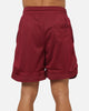 Bleacher Athletic Brisbane Broncos NRL Adult Basketball Shorts Maroon