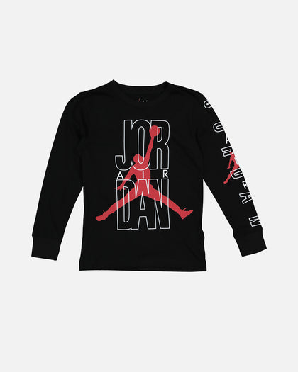 Jordan Kids' AJ Mirror Game Long Sleeve T-Shirt Black