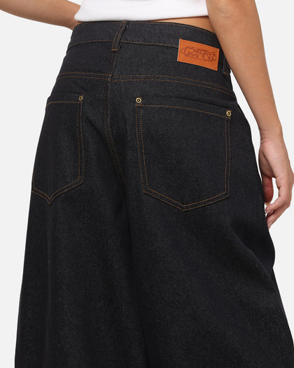 Carre Astor Pleated Jeans Raw Blue