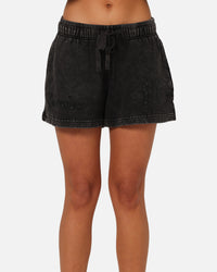 Pro Standard Women's New York Yankees Washed Crystaline Shorts Washed Black