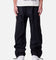 MNML Straight Leather Snap Zipper Cargo Pants Black