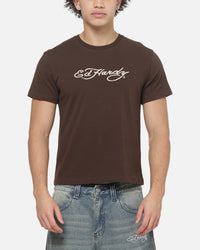 Ed Hardy Wake Up T-Shirt Chocolate