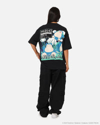 The Pokémon Collection By 73Studio Snorlax Vintage T-Shirt Off Black