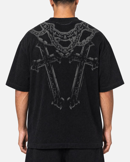 Saint Morta Renaissance Boxy T-Shirt Washed Black