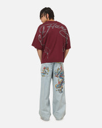 Ed Hardy Cyber Rhinestone T-Shirt Plum