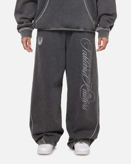 Mitchell & Ness Las Vegas Raiders Star Script Relaxed Track Pants Washed Black