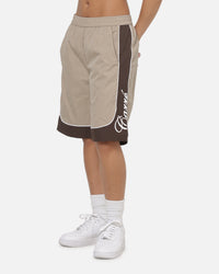 Carre Script Boardshorts Brown