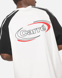 Carre Raglan Stripe T-Shirt White
