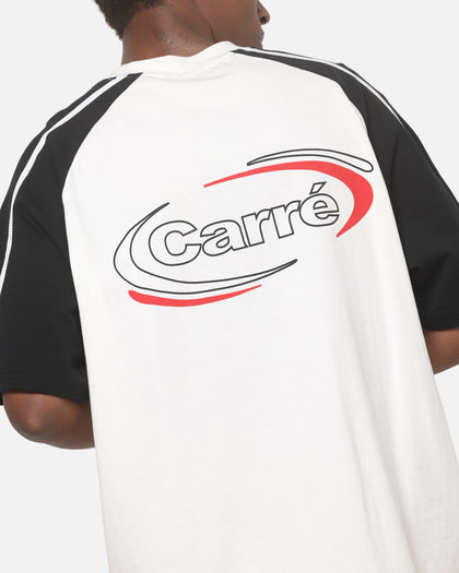 Carre Raglan Stripe T-Shirt White