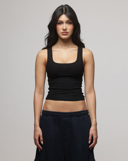 American Thrift Women's Scoop Neck Tank Black