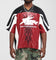 Loiter Vegan Leather Football Top Red/Black