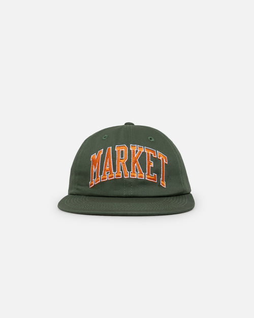 Market Offset Arc 6 Panel Snapback Hat Sage