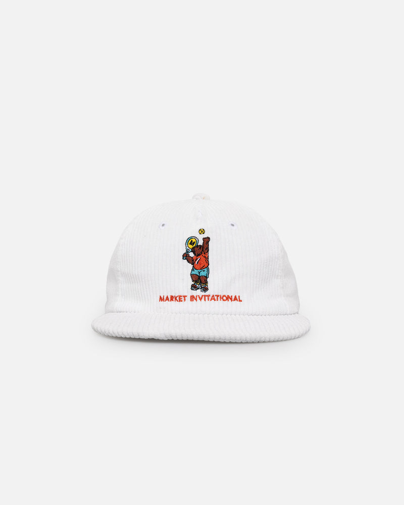 MARKET Invitational 5 Panel Corduroy Cap White