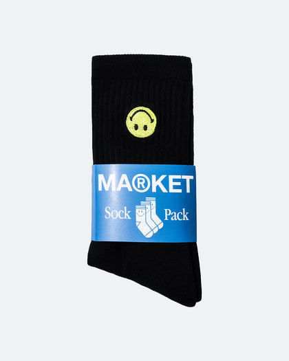 Market X Smiley Grand Slam Socks Black