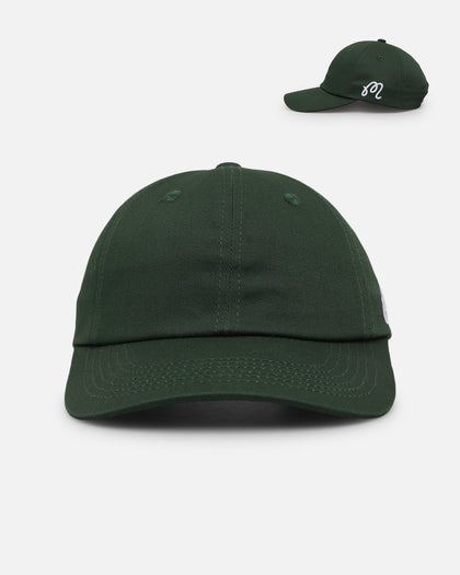 Malbon Washed Cotton Twill Strapback Evergreen