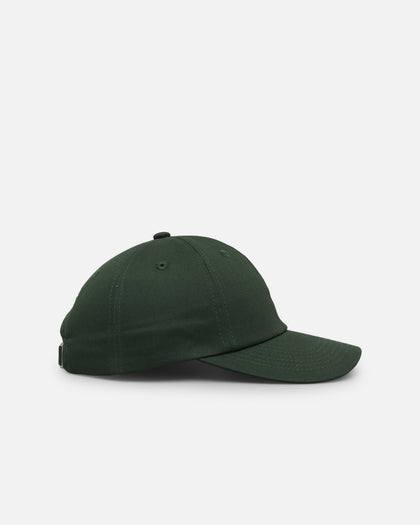 Malbon Washed Cotton Twill Strapback Evergreen
