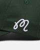 Malbon Washed Cotton Twill Strapback Evergreen
