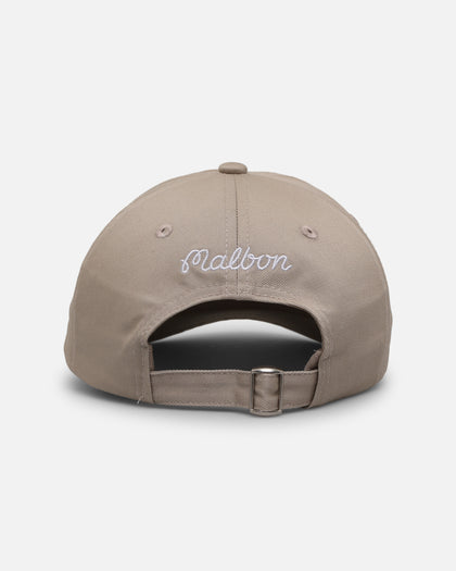 Malbon Washed Cotton Twill Strapback Sand
