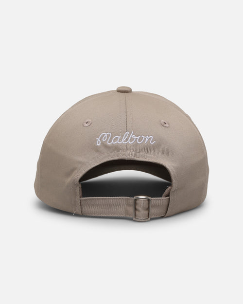 Malbon Washed Cotton Twill Strapback Sand