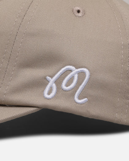 Malbon Washed Cotton Twill Strapback Sand
