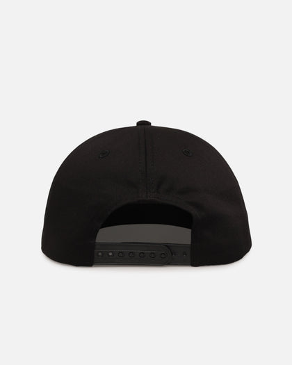 Malbon Cotton Twill Rope Snapback Hat Black/White