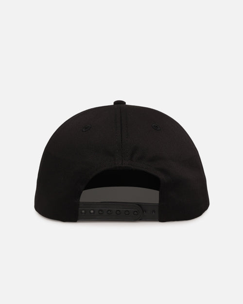 Malbon Cotton Twill Rope Snapback Hat Black/White