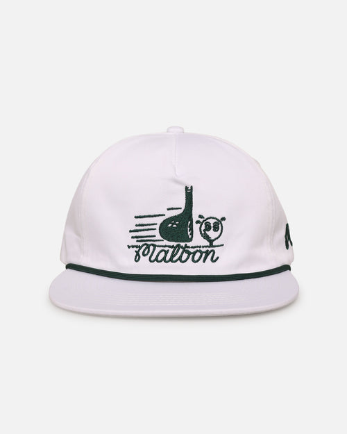 Malbon Cotton Twill Rope Snapback Hat White