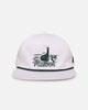 Malbon Cotton Twill Rope Snapback Hat White