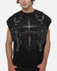 Saint Morta Renaissance Muscle T-Shirt Washed Black