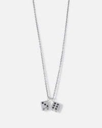 Saint Morta Dice Pendant Chain White Gold