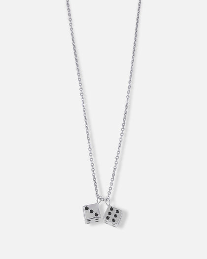 Saint Morta Dice Pendant Chain White Gold