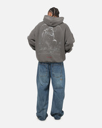 Saint Morta Divine Duty X Hoodie Washed Charcoal