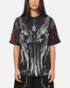 73Studio X Lord Of The Rings Sauron All Over Print T-Shirt Black Acidwash
