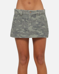Ed Hardy Women's Washed Camo Skirt Washed Camo