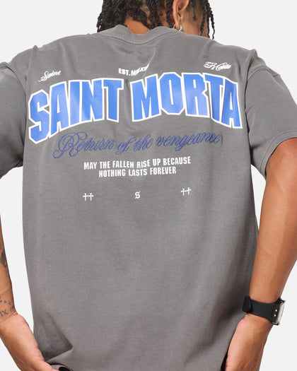 Saint Morta Rise Up Boxy T-Shirt Washed Charcoal