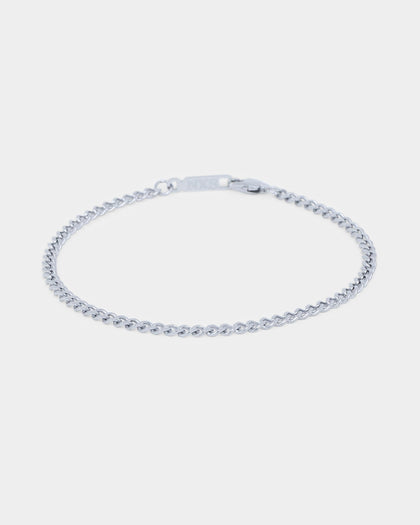 NXS 3mm Cuban Bracelet White Gold