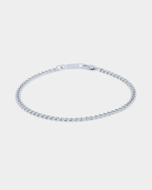 NXS 3mm Cuban Bracelet White Gold