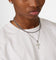 NXS Textured Cross Chain Set White Gold