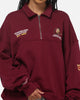 Mitchell & Ness Queensland Maroon Oversized Quarter Zip Crewneck Maroon