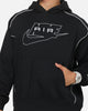 Nike Air Fleece Pullover Hoodie Black/White